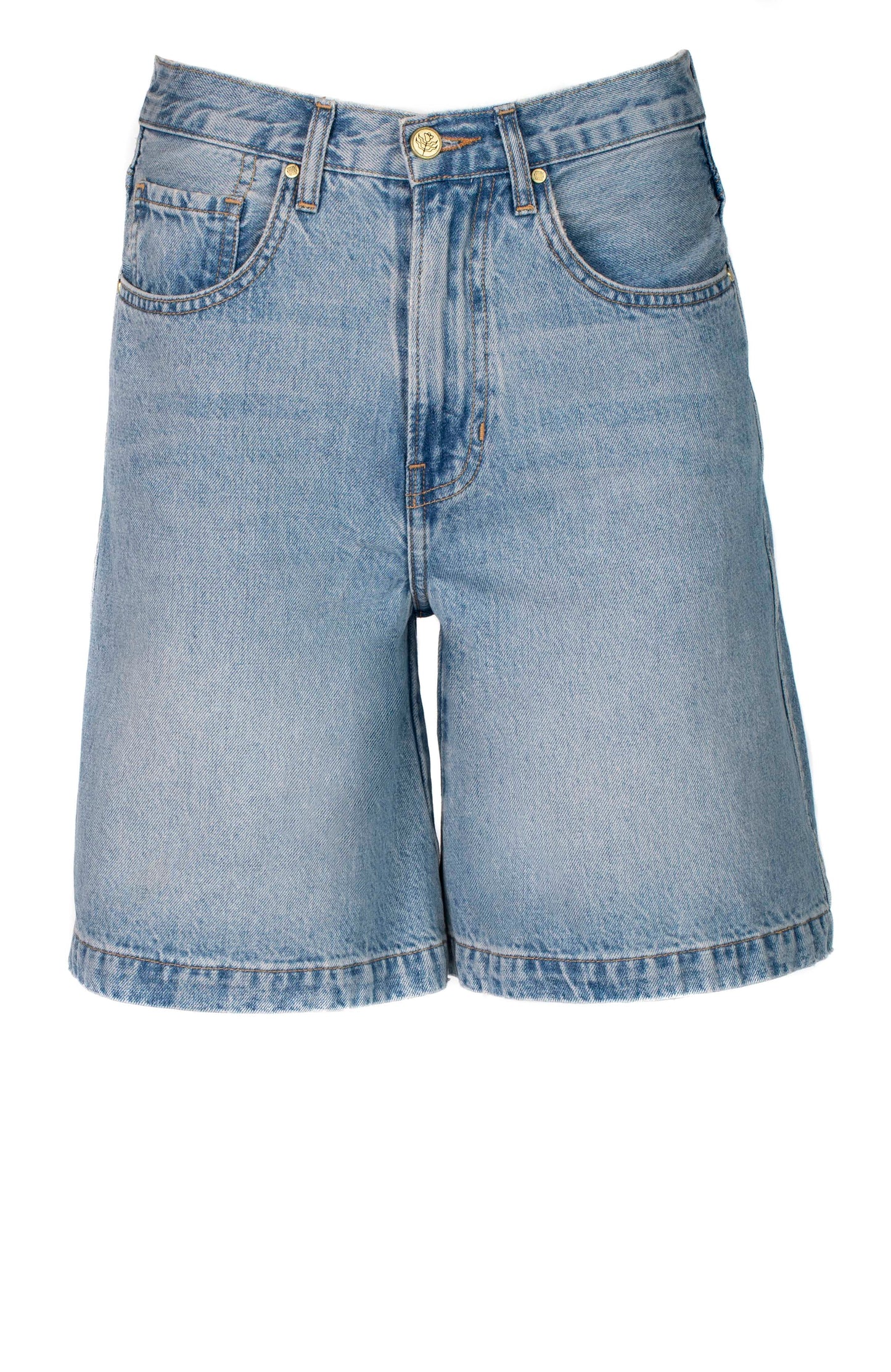Petite Denim Bermuda Shorts - The Sara in Sky