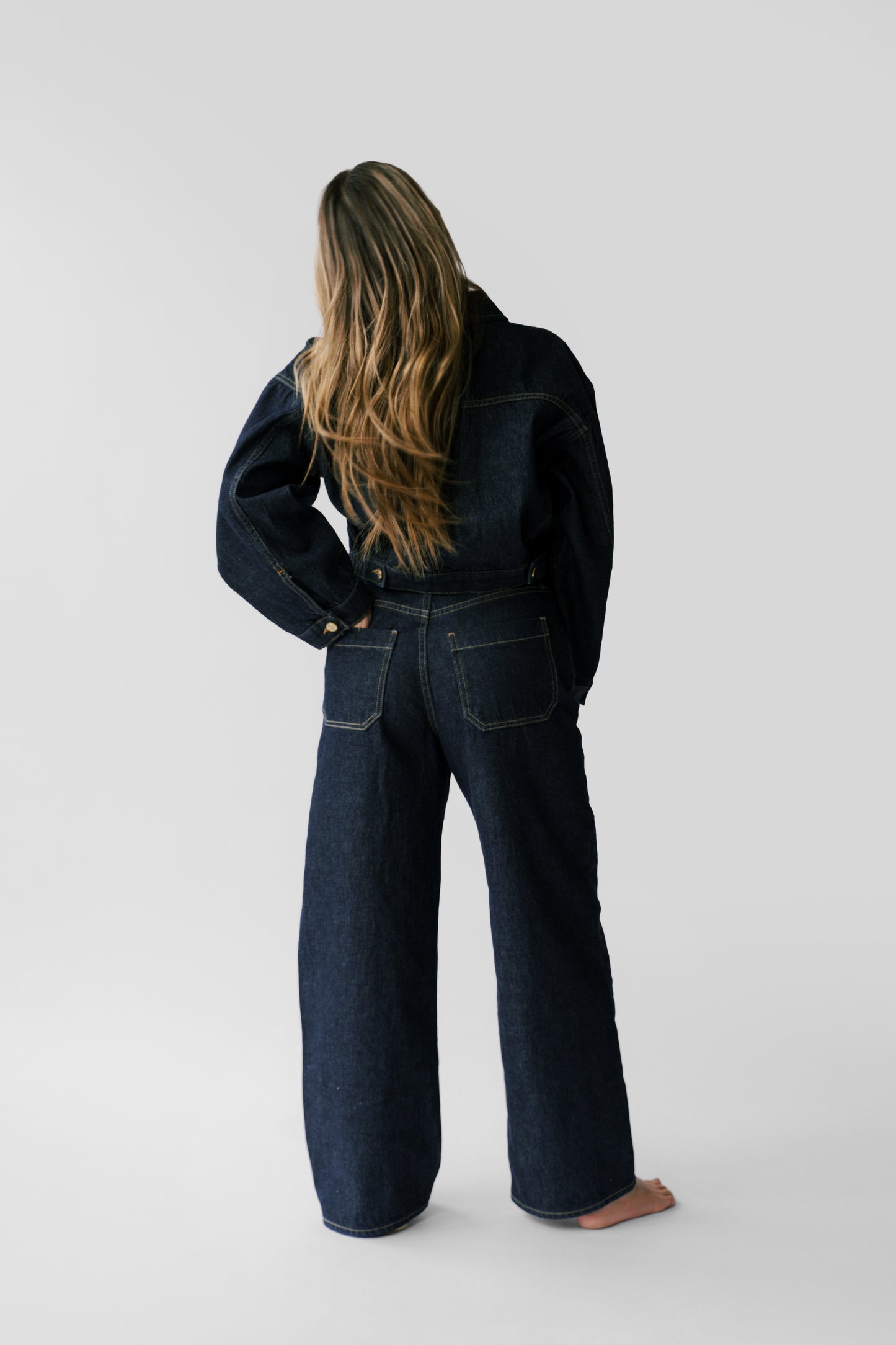 The Miri Boxy Cropped Jacket - Indigo