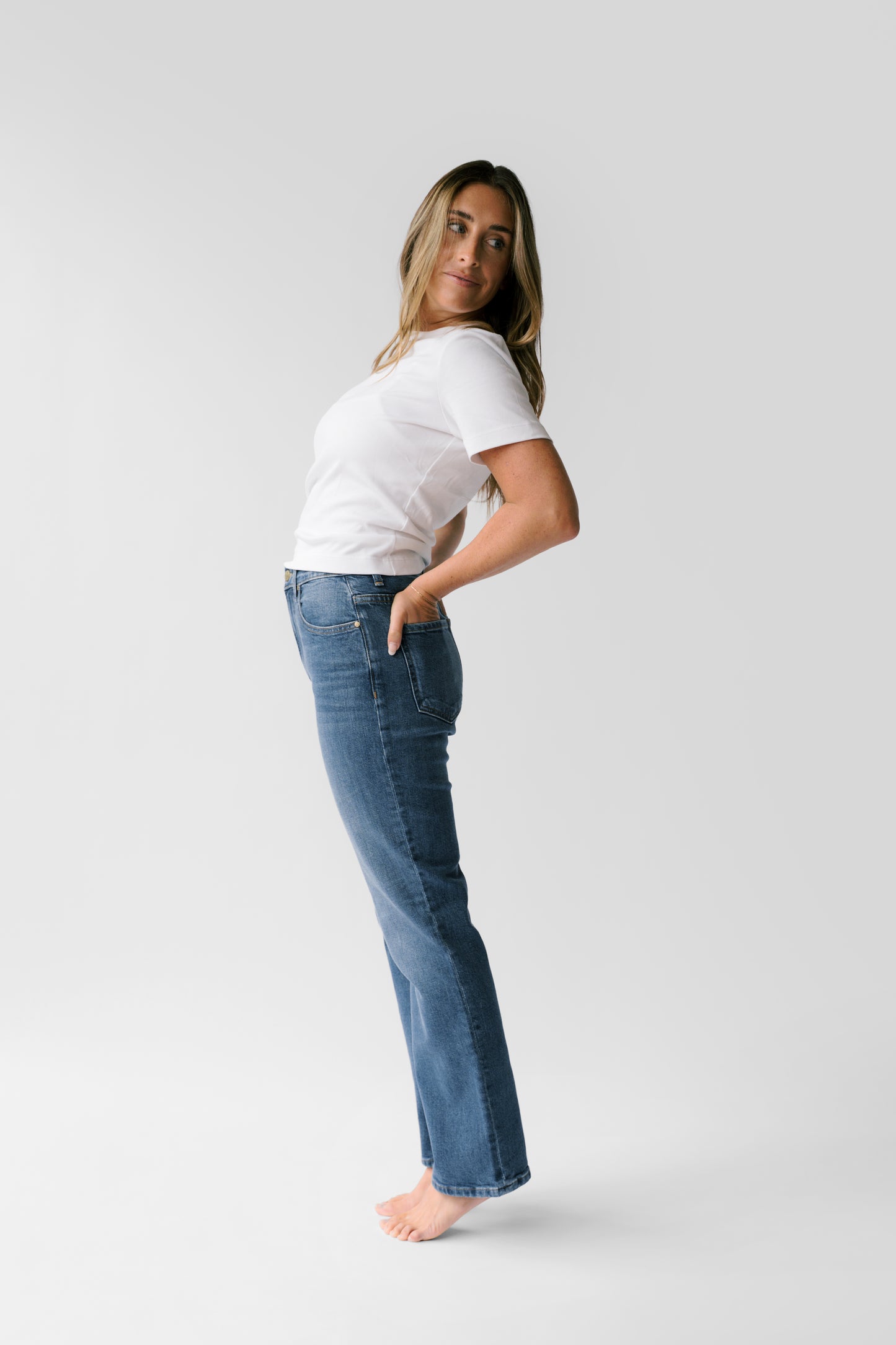 The Kate High-Rise Stovepipe Jean - Sapphire