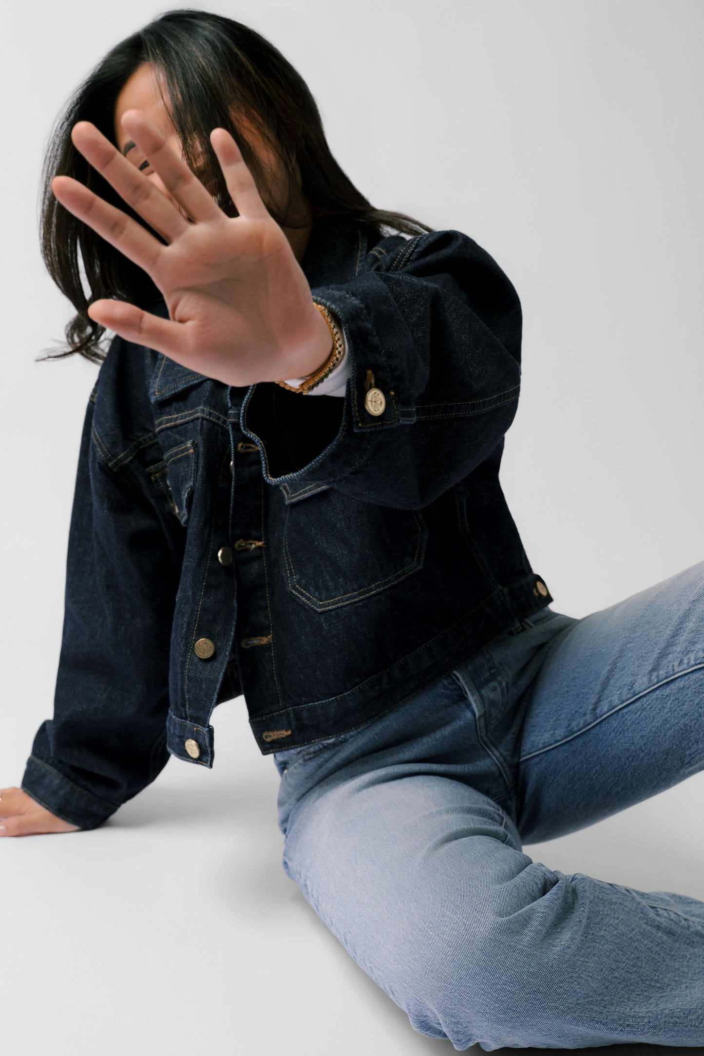 Petite Boxy Cropped Jacket - The Miri Jacket in Indigo