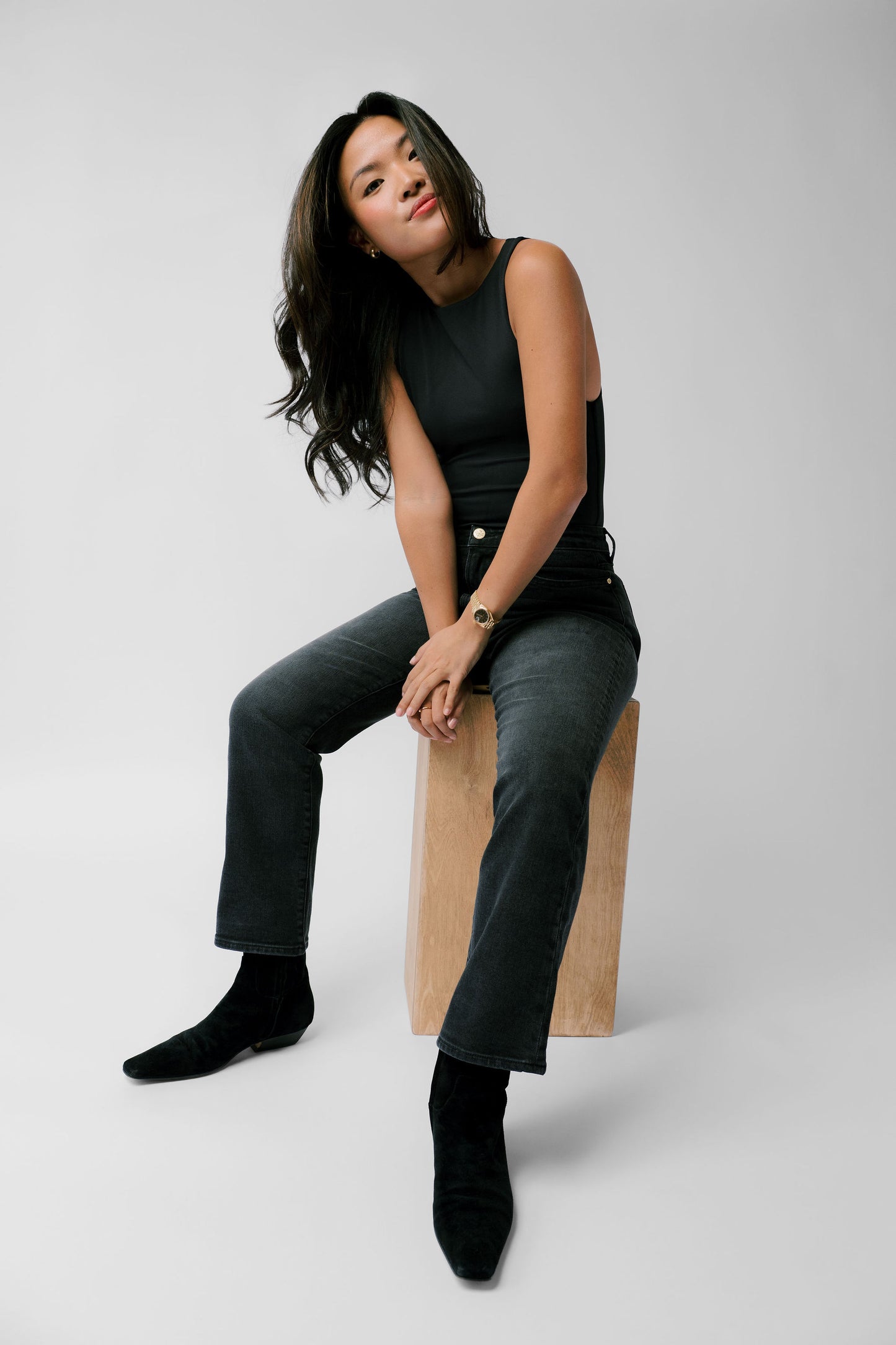 Petite High-Rise Stovepipe Jean - The Kate in Kohl