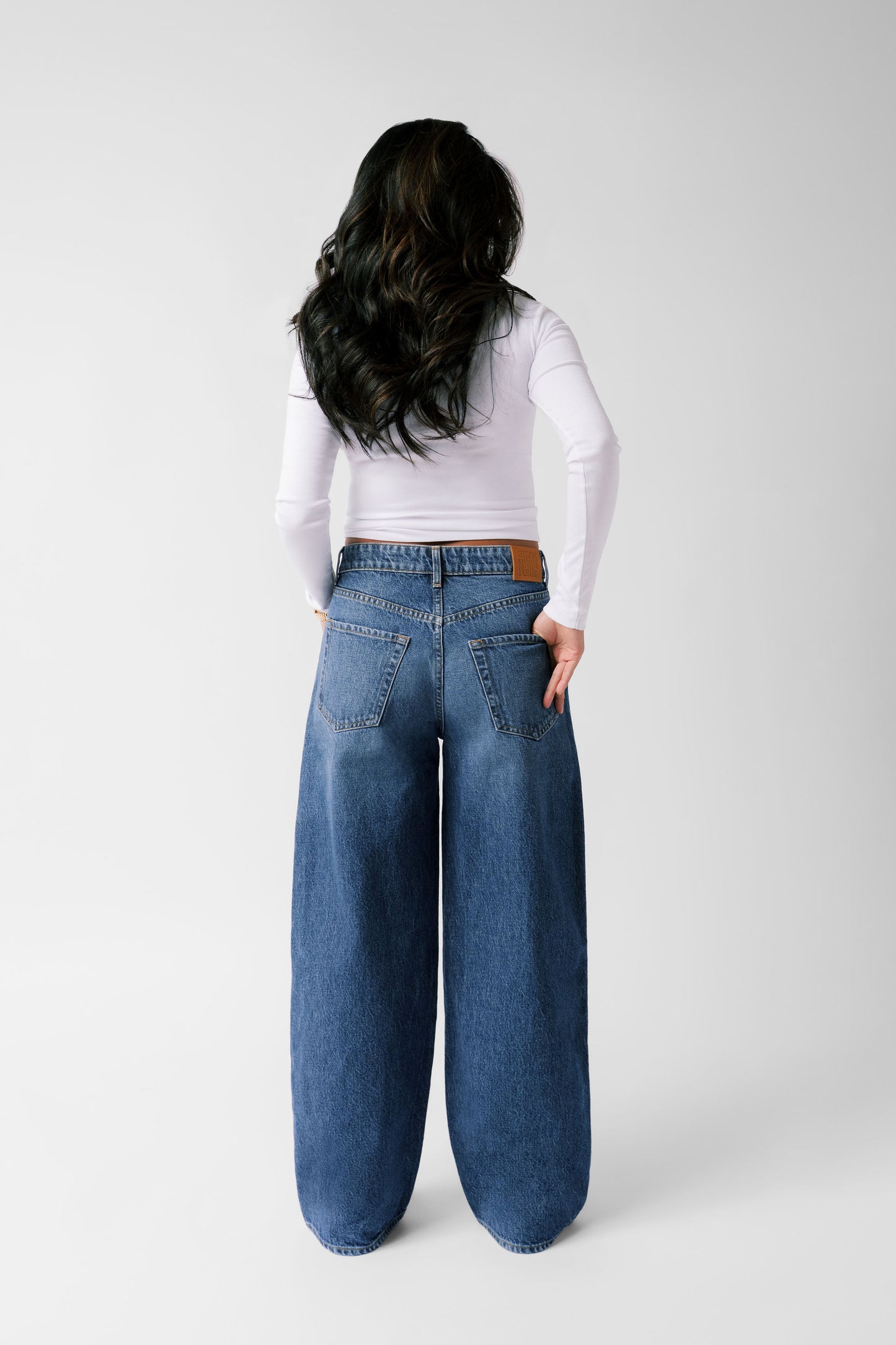 The Kiki Mid-Rise Baggy Jean - Sapphire