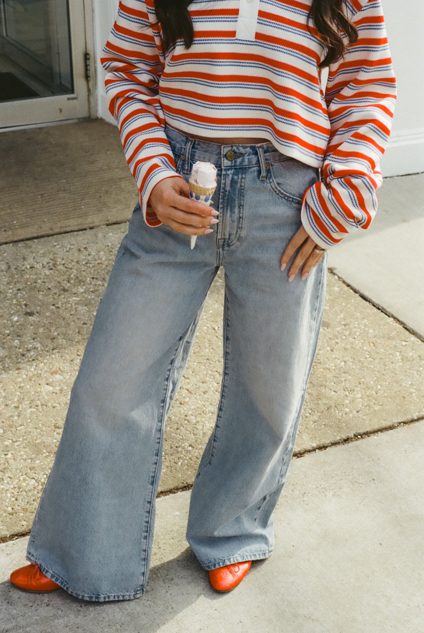 Petite Wide Leg Jean - The Laura in Sky