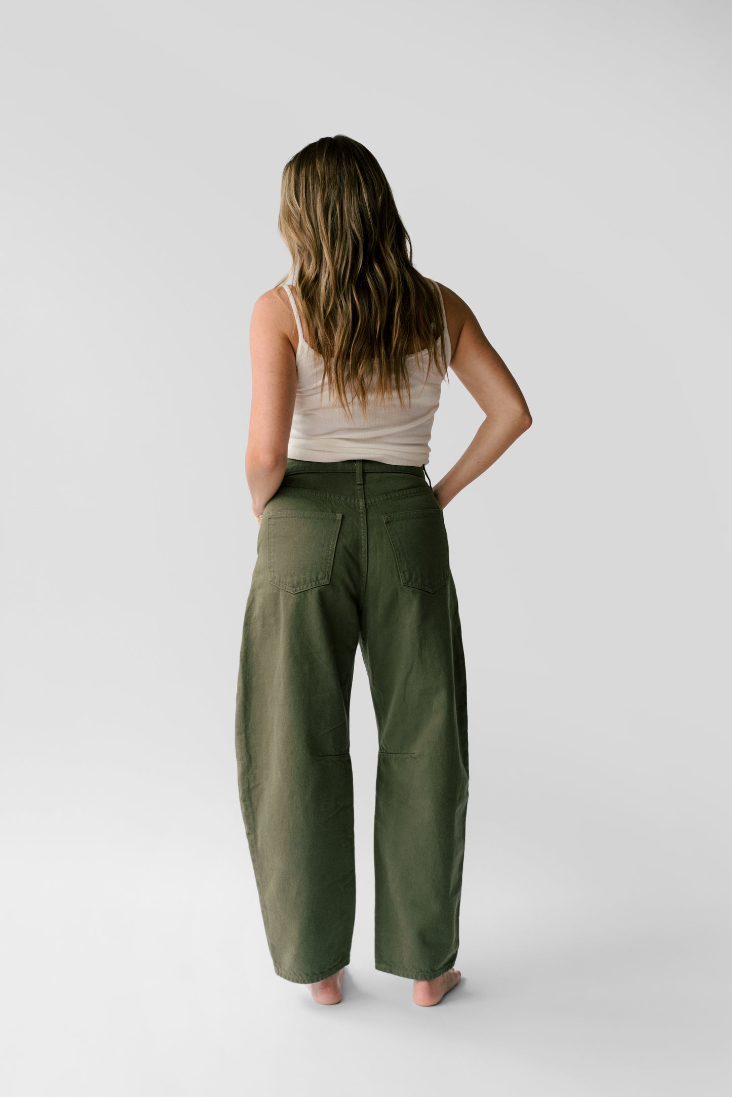 The Ali Horseshoe Jean - Olive