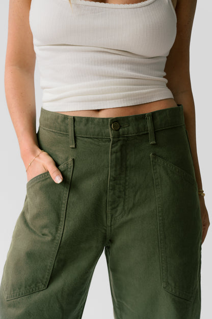 The Ali Horseshoe Jean - Olive