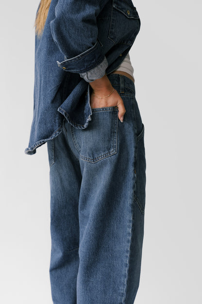 The Ali Horseshoe Jean - Sapphire