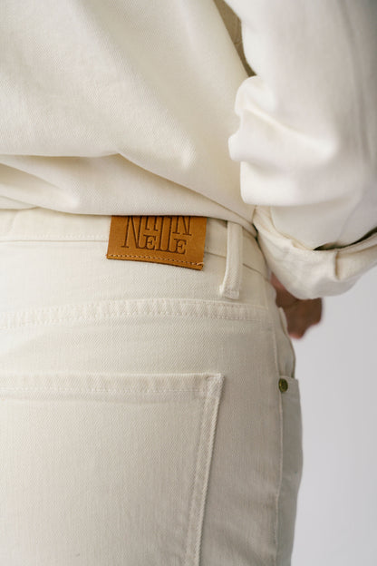 Petite High-Rise Stovepipe Jean - The Kate in Pearl