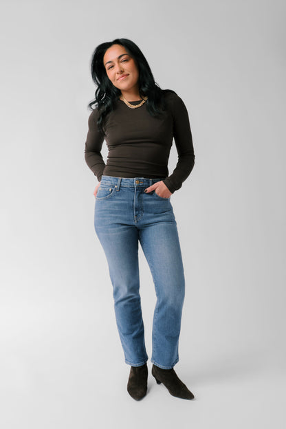 The Gabi Ankle Straight Jean - Royal