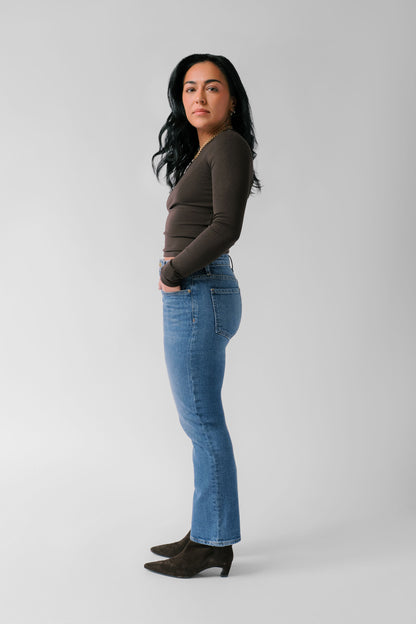 The Gabi Ankle Straight Jean - Royal