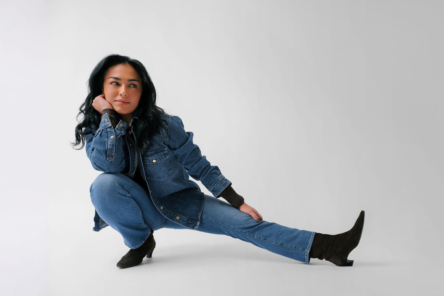 Petite Cropped Straight Jean - The Gabi in Royal