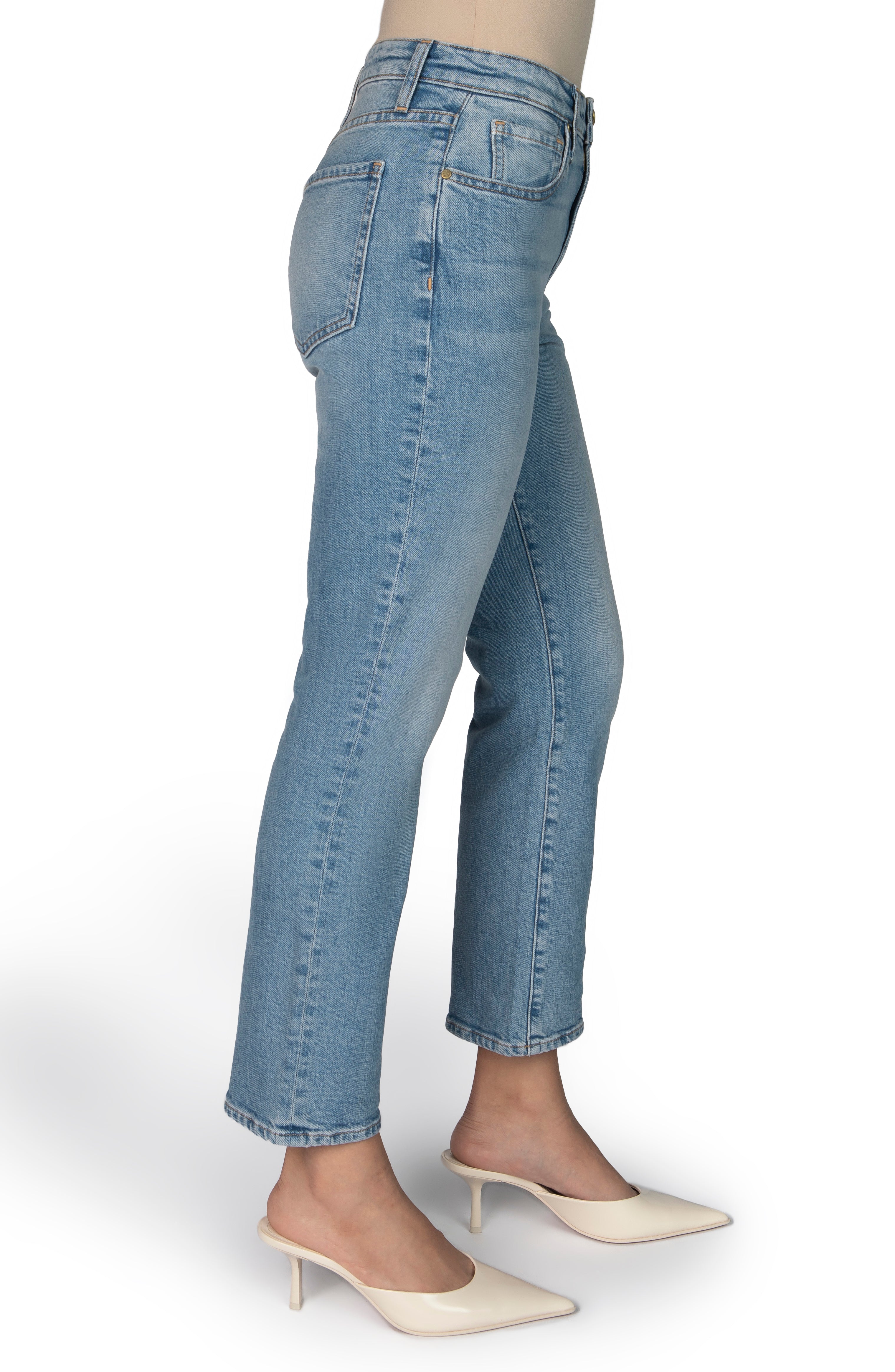 Petite cropped straight leg jeans best sale