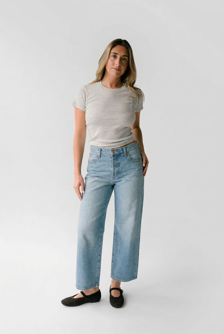 Petite Ankle Straight Leg Jean Austyn Sky