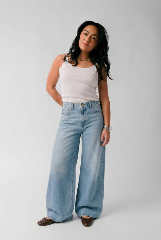 Petite Wide Leg Jean - The Laura in Sky